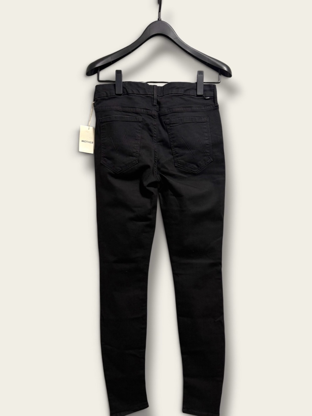 MOTHER Black Skinny Jeans - Sleek High-Rise - Picture 4 of 11